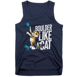 Funny Bouldering Cat – Rock Climbing & Cat Lover Design Tank Top