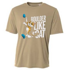 Funny Bouldering Cat – Rock Climbing & Cat Lover Design Cooling Performance Crew T-Shirt