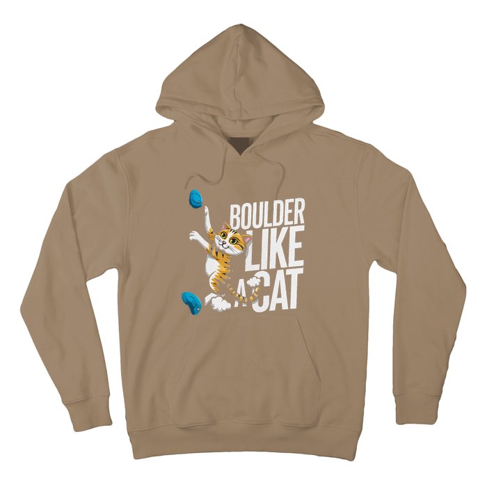 Funny Bouldering Cat – Rock Climbing & Cat Lover Design Hoodie