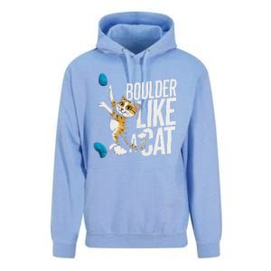 Funny Bouldering Cat – Rock Climbing & Cat Lover Design Unisex Surf Hoodie