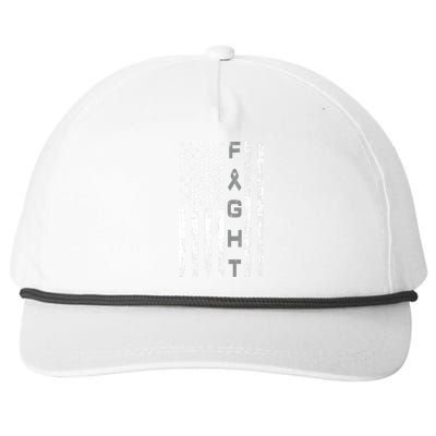 Fight Brain Cancer Awareness Snapback Five-Panel Rope Hat