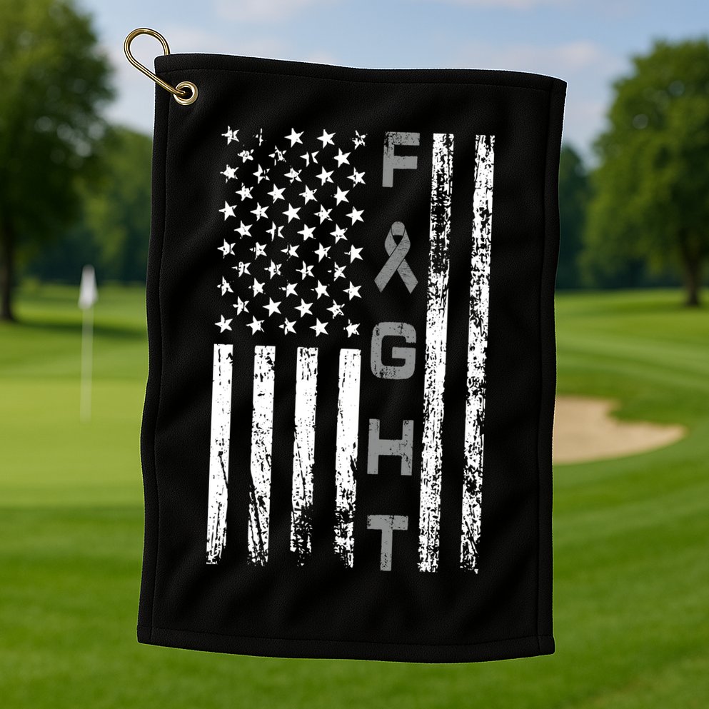 Fight Brain Cancer Awareness Golf Towel