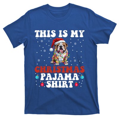 Funny Bulldog Christmas Dog Xmas This Is My Christmas Pajama Gift T-Shirt