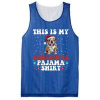 Funny Bulldog Christmas Dog Xmas This Is My Christmas Pajama Gift Mesh Reversible Basketball Jersey Tank