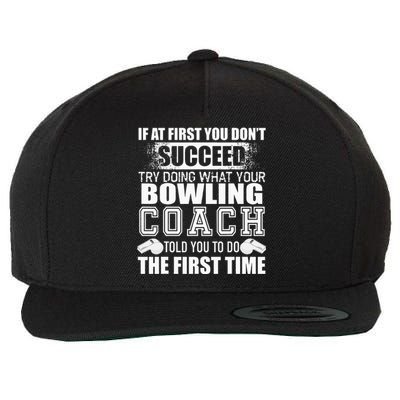 Funny Bowling Coach Thank You Gift For Coaches Wool Snapback Cap