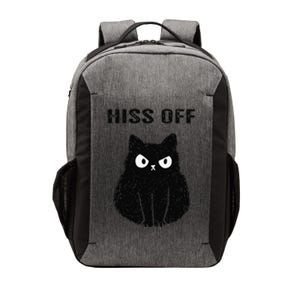 Funny Black Cat Hiss Off Meow Cat Vector Backpack