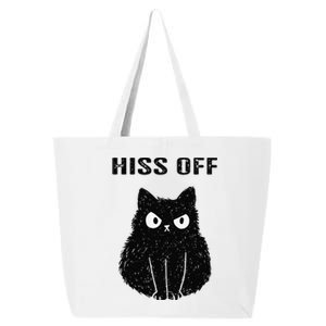 Funny Black Cat Hiss Off Meow Cat 25L Jumbo Tote