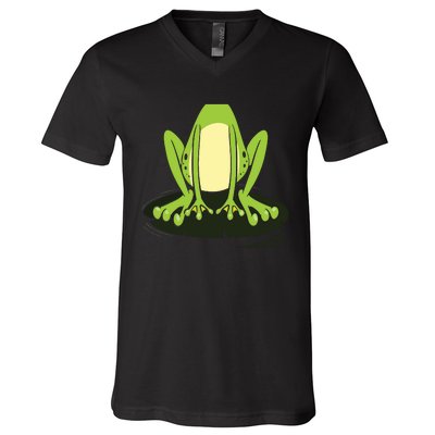 Frog Body Costume Easy Lazy Halloween Funny V-Neck T-Shirt