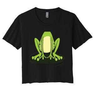 Frog Body Costume Easy Lazy Halloween Funny Women's Crop Top Tee