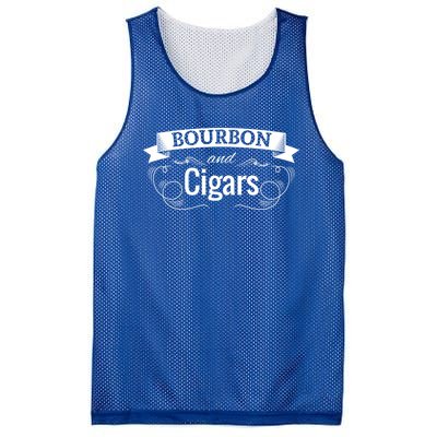 Funny Bourbon Cigar Lover Smoking Whiskey Gift Grandpa Gift Mesh Reversible Basketball Jersey Tank