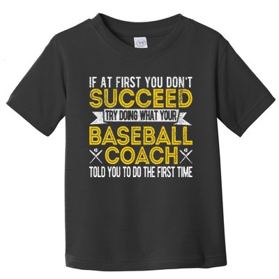 Funny Baseball Coach Baseball Team Coach Retro Toddler T-Shirt