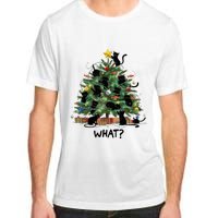 Funny Black Cat Pushing Christmas Tree Over Cat What Adult ChromaSoft Performance T-Shirt