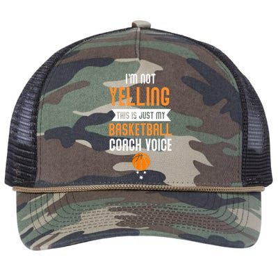 Funny Basketball Coach Voice Retro Rope Trucker Hat Cap