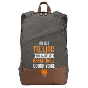 Funny Basketball Coach Voice Cotton Canvas Backpack