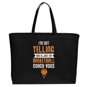 Funny Basketball Coach Voice Cotton Canvas Jumbo Tote