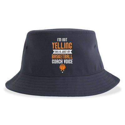 Funny Basketball Coach Voice Sustainable Bucket Hat