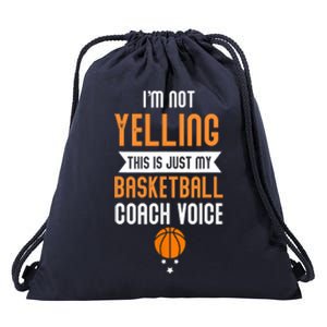 Funny Basketball Coach Voice Drawstring Bag