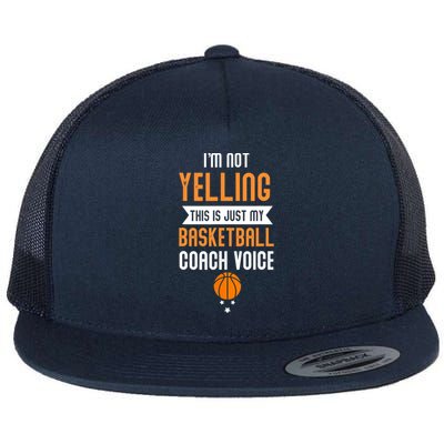 Funny Basketball Coach Voice Flat Bill Trucker Hat