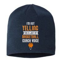 Funny Basketball Coach Voice Sustainable Beanie