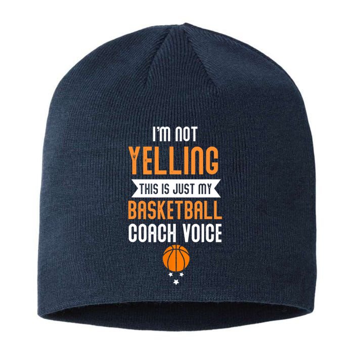 Funny Basketball Coach Voice Sustainable Beanie