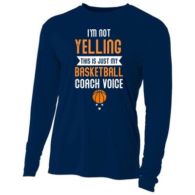 Funny Basketball Coach Voice Cooling Performance Long Sleeve Crew