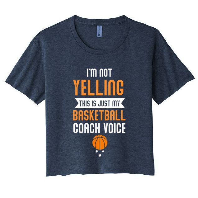Funny Basketball Coach Voice Crop Top