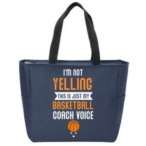 Funny Basketball Coach Voice Zip Tote Bag