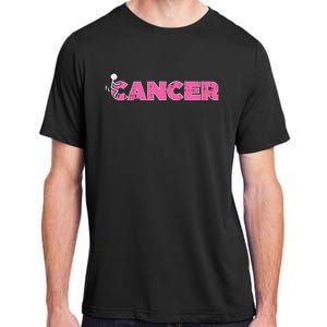 Fuck Breast Cancer Stick Figure Pink Ribbon Awareness Adult ChromaSoft Performance T-Shirt