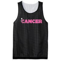 Fuck Breast Cancer Stick Figure Pink Ribbon Awareness Mesh Reversible Basketball Jersey Tank