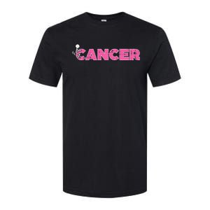 Fuck Breast Cancer Stick Figure Pink Ribbon Awareness Softstyle CVC T-Shirt