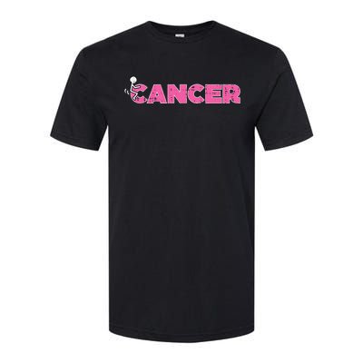 Fuck Breast Cancer Stick Figure Pink Ribbon Awareness Softstyle® CVC T-Shirt