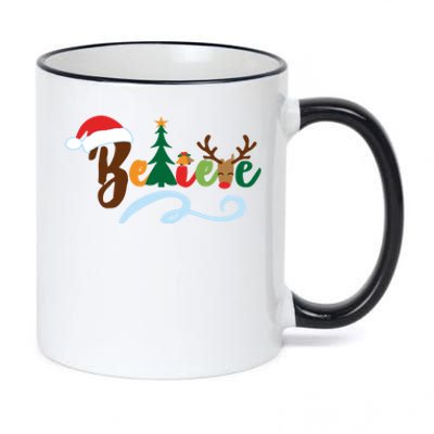 Funny Believe Christmas Gift Boys Girls Teen Xmas Tree Gift 11oz Black Color Changing Mug