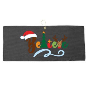 Funny Believe Christmas Gift Boys Girls Teen Xmas Tree Gift Large Microfiber Waffle Golf Towel