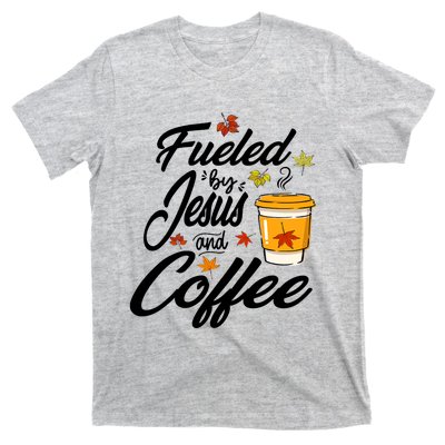 Fueled By Coffee Jesus Funny Caffeine Lover Thanksgiving Day T-Shirt