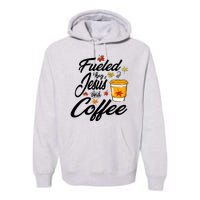 Fueled By Coffee Jesus Funny Caffeine Lover Thanksgiving Day Premium Hoodie