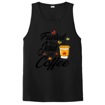 Fueled By Coffee Jesus Funny Caffeine Lover Thanksgiving Day PosiCharge Competitor Tank