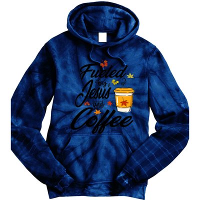 Fueled By Coffee Jesus Funny Caffeine Lover Thanksgiving Day Tie Dye Hoodie