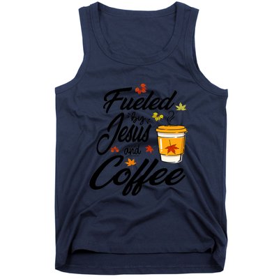 Fueled By Coffee Jesus Funny Caffeine Lover Thanksgiving Day Tank Top