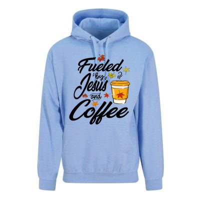 Fueled By Coffee Jesus Funny Caffeine Lover Thanksgiving Day Unisex Surf Hoodie