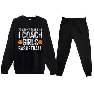 Funny Basketball Coaching Men Women Team Trainer Instructor Premium Crewneck Sweatsuit Set