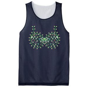 Funny Boobs Christmas Xmas Lights Gag Bra Mesh Reversible Basketball Jersey Tank