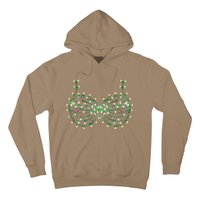 Funny Boobs Christmas Xmas Lights Gag Bra Hoodie