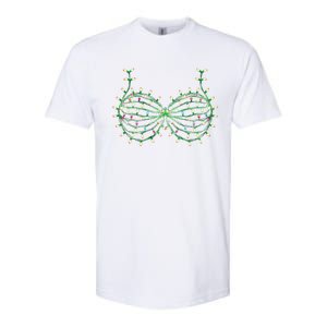 Funny Boobs Christmas Xmas Lights Gag Bra Softstyle CVC T-Shirt