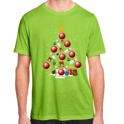 Funny Bowling Christmas Tree Lights Xmas Funny Gift Gift Adult ChromaSoft Performance T-Shirt