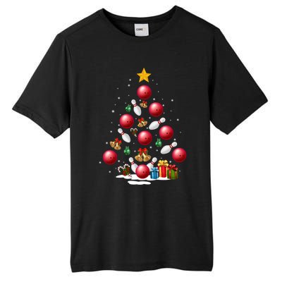 Funny Bowling Christmas Tree Lights Xmas Funny Gift Gift Tall Fusion ChromaSoft Performance T-Shirt