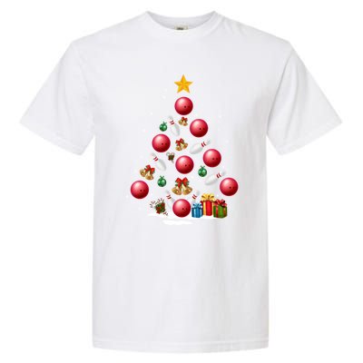 Funny Bowling Christmas Tree Lights Xmas Funny Gift Gift Garment-Dyed Heavyweight T-Shirt