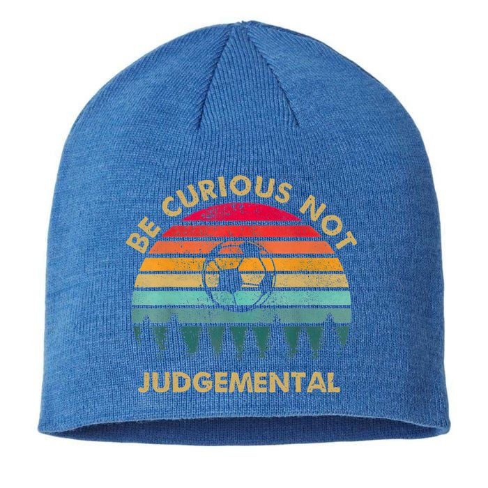 Funny Be Curious Not Judgemental Inspirational Vintage Gift Sustainable Beanie