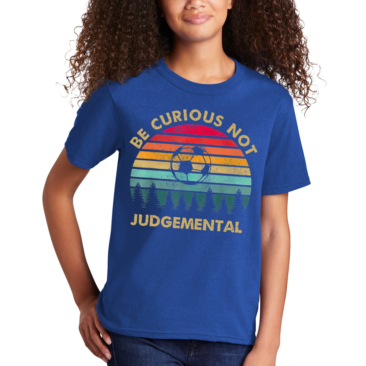 Funny Be Curious Not Judgemental Inspirational Vintage Gift Kids T-Shirt