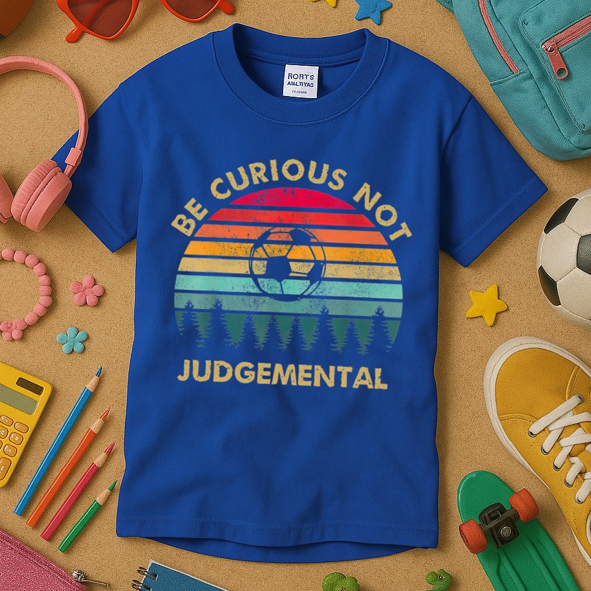 Funny Be Curious Not Judgemental Inspirational Vintage Gift Kids T-Shirt
