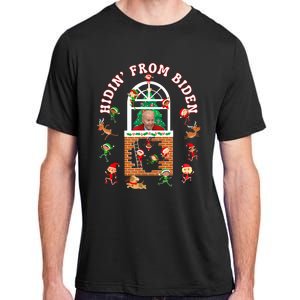 Funny Biden Christmas Sniffing Creepy Joe Hidin From Biden Adult ChromaSoft Performance T-Shirt